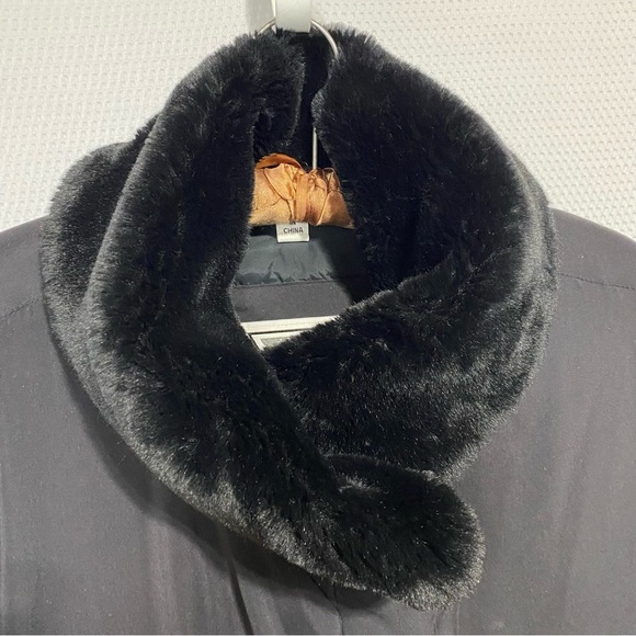 J. Percy For Marvin Richards Vintage  Women’s DOWN coat Fur trim Size L - Picture 4 of 14